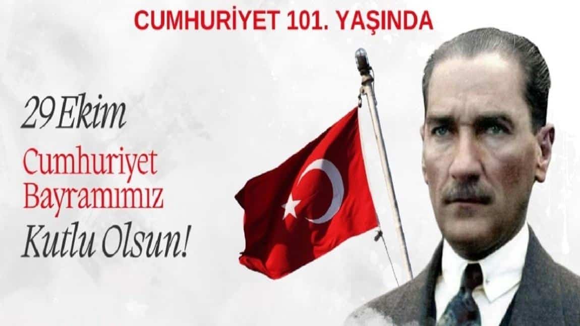 Cumhuriyet Bayramı'nın 101. Yıl Dönümünü olması dolayısıyla okulumuzda kutlama programı yapıldı. Programda emeği geçen öğretmenimize ve öğrencilerimize teşekkür ederiz.